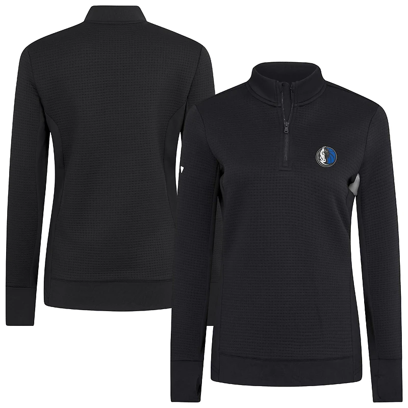 Pull à glissière quart de tour noir pour femme Dallas Mavericks Levelwear
