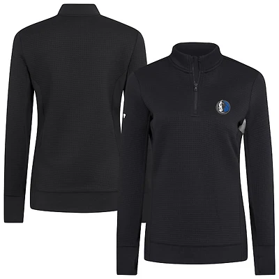 Pull à glissière quart de tour noir pour femme Dallas Mavericks Levelwear
