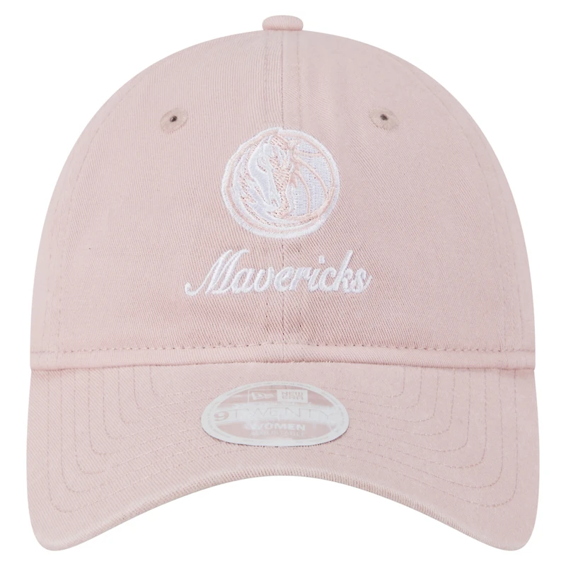 Women's New Era Pink Dallas Mavericks Gameday Preppy 9TWENTY Adjustable Hat