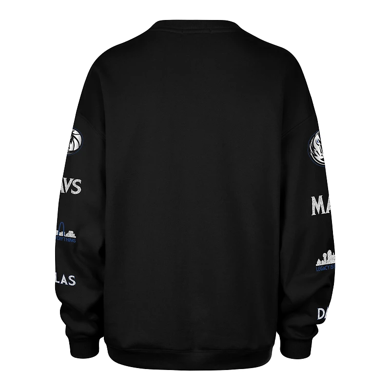 Sweat-shirt oversize « Go Big » Dallas Mavericks City Edition 2025/26 noir pour femme, modèle 47.