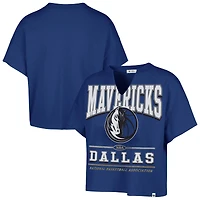 T-shirt surdimensionné à col cranté Elation bleu Dallas Mavericks '47 pour femme