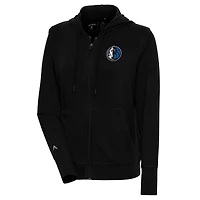 Veste zippée intégrale Dallas Mavericks noire Antigua pour femme