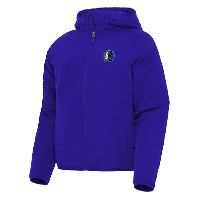 Doudoune zippée intégrale bleu Antigua Dallas Mavericks Universe pour femme