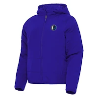 Doudoune zippée intégrale bleu Antigua Dallas Mavericks Universe pour femme