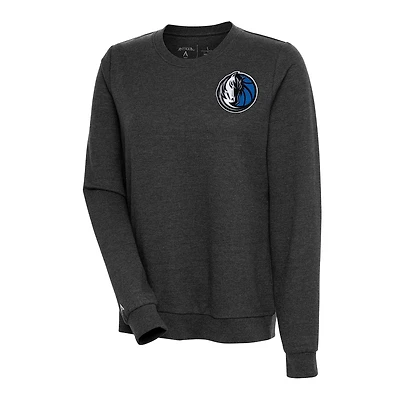 Sweat-shirt à capuche Antigua Heather noir pour femme des Dallas Mavericks