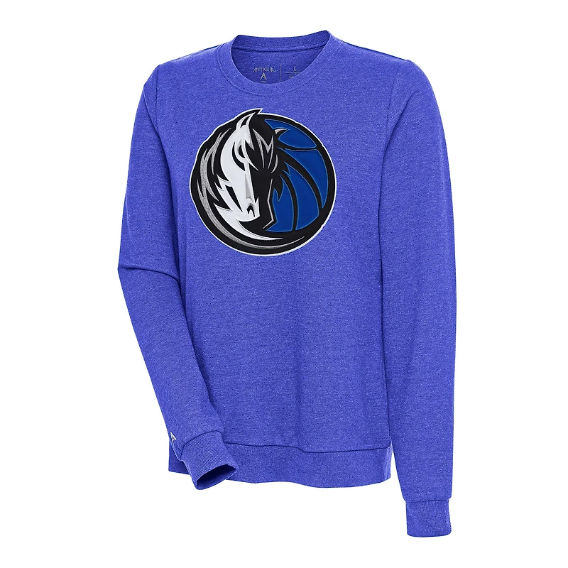 Sweat-shirt Antigua Heather Blue Action pour femme des Dallas Mavericks
