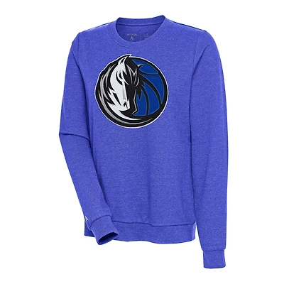 Sweat-shirt Antigua Heather Blue Action pour femme des Dallas Mavericks