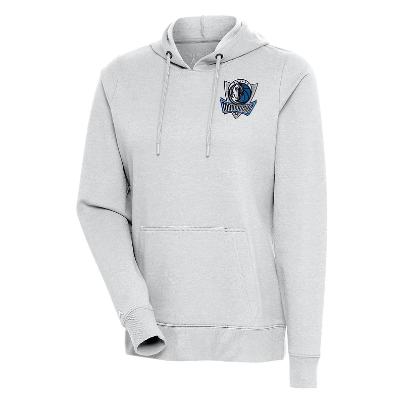 Sweat à capuche Antigua Heather Grey Dallas Mavericks Action pour femme
