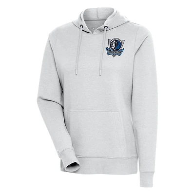 Sweat à capuche Antigua Heather Grey Dallas Mavericks Action pour femme