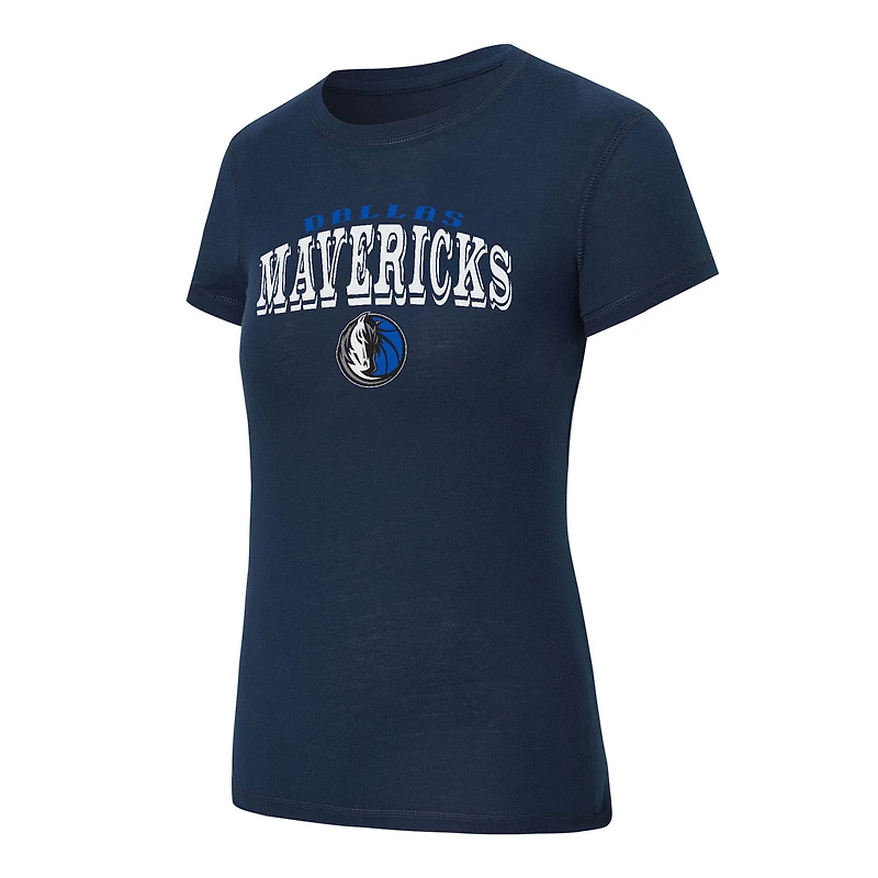 Ensemble pyjama en flanelle bleu marine/gris Dallas Mavericks Avondale pour femme