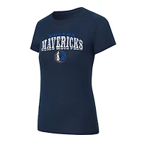 Ensemble pyjama en flanelle bleu marine/gris Dallas Mavericks Avondale pour femme