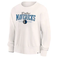 Women's Fanatics Cream Dallas Mavericks Close the Game Pullover Sweatshirt