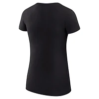 T-shirt de sport léger à col en V et coupe ultra-ajustée G-III 4Her par Carl Banks pour femme, noir, des Dallas Mavericks