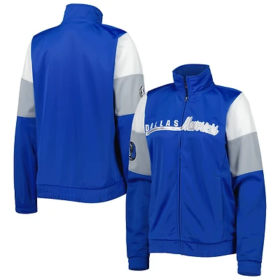 Veste de survêtement à glissière pleine longueur G-III 4Her by Carl Banks Dallas Mavericks Change Up pour femme, bleu