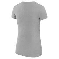 Women's G-III 4Her by Carl Banks Heather Gray Dallas Mavericks Super-Slim Fit Lightweight Basketball Girls T-Shirt