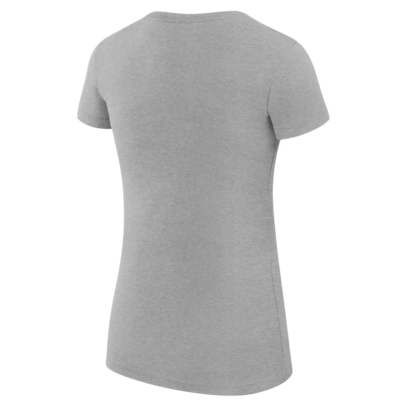 T-shirt de basket-ball léger et ultra-ajusté G-III 4Her par Carl Banks pour femme, gris chiné, des Dallas Mavericks