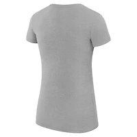 T-shirt léger et ultra-ajusté G-III 4Her par Carl Banks pour femme, gris chiné, avec logo de l'équipe des Dallas Mavericks