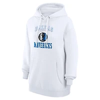 Sweat à capuche en polaire blanc motif graphique Dallas Mavericks G-III 4Her par Carl Banks pour femme