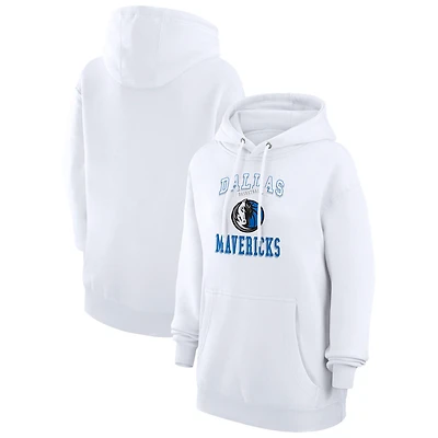 Sweat à capuche en polaire blanc motif graphique Dallas Mavericks G-III 4Her par Carl Banks pour femme