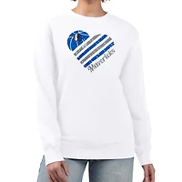 Sweat-shirt en polaire blanc à motif cœur des Dallas Mavericks G-III 4Her par Carl Banks pour femme