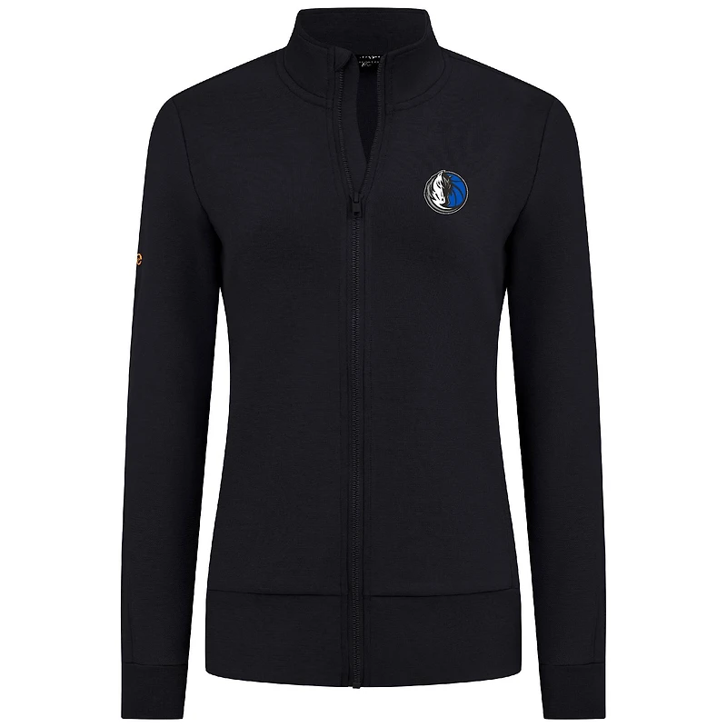 Veste zippée intégrale noire Dallas Mavericks Shine pour femme Levelwear