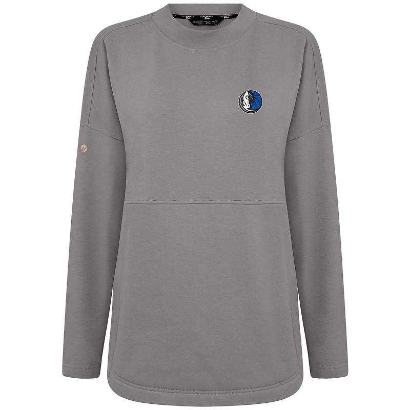 Sweat-shirt gris pour femme Levelwear, motif Dallas Mavericks Beaudry