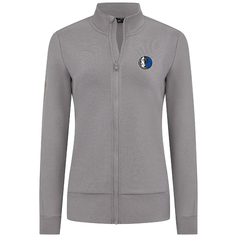 Veste zippée intégrale grise Dallas Mavericks Shine pour femme Levelwear