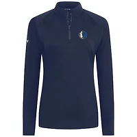 Haut à fermeture éclair quart de tour Flex Insignia 2.0 bleu marine pour femme des Dallas Mavericks Levelwear
