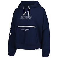 Women's Nike Navy Dallas Mavericks Courtside Standard Issue Performance Pullover Hoodie