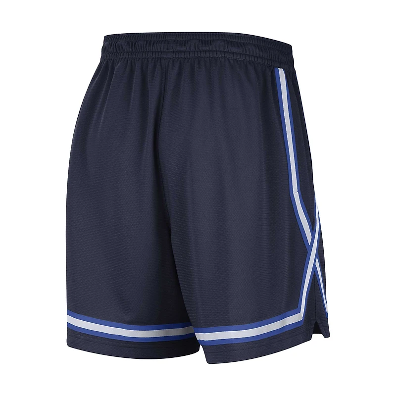 Short de performance Nike bleu marine Dallas Mavericks Sideline Fly Crossover pour femme