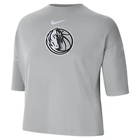 Women's Nike Silver Dallas Mavericks 2024/25 City Edition Courtside Boxy T-Shirt