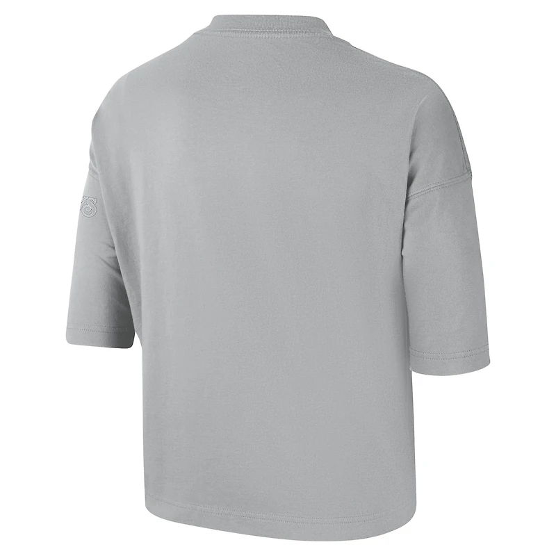 Women's Nike Silver Dallas Mavericks 2024/25 City Edition Courtside Boxy T-Shirt