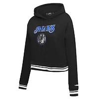 Women's Pro Standard Black Dallas Mavericks 2023/24 City Edition Cropped Pullover Hoodie