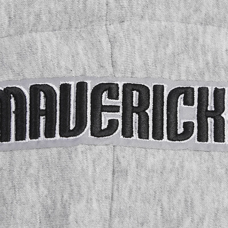 Sweat à capuche court Pro Standard pour femmes, gris chiné, Dallas Mavericks Script Tail