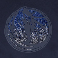 Sweat à capuche court Dallas Mavericks Jewels Pro Standard pour femme, bleu marine