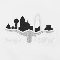 Women's Pro Standard White Dallas Mavericks 2024/25 City Edition Chenille Applique Cropped Pullover Hoodie