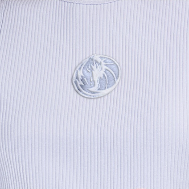 Débardeur côtelé pastel bleu Dallas Mavericks pour femme
