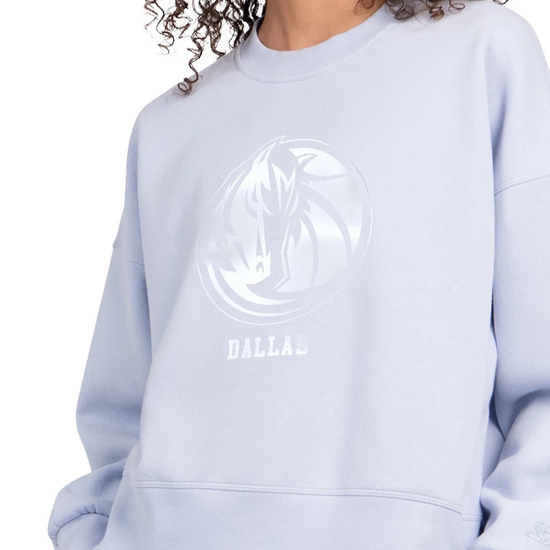 Sweat-shirt Starter bleu clair pastel Dallas Mavericks pour femme