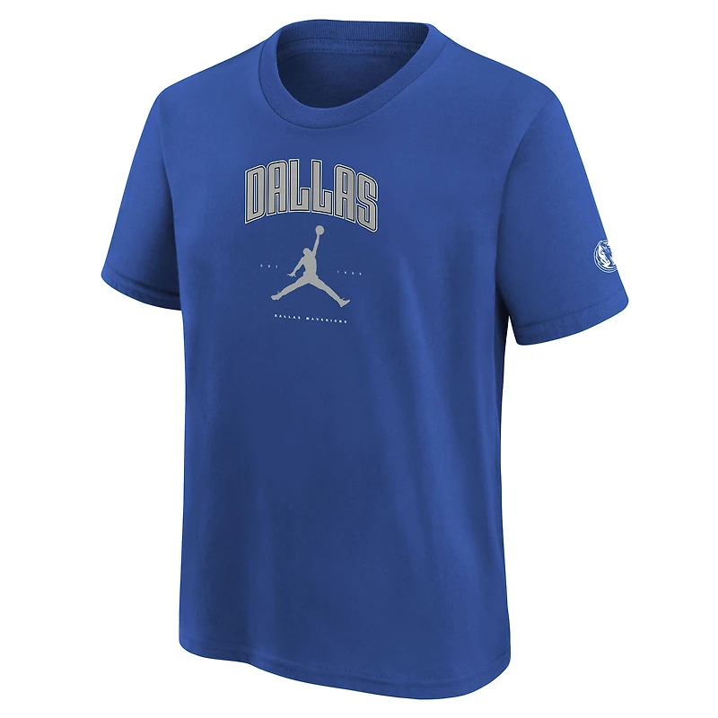 Youth Jordan Brand Blue Dallas Mavericks Essential Cities T-Shirt