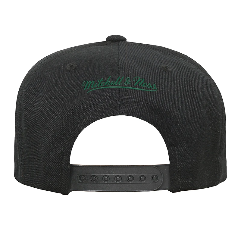 Casquette snapback noire Dallas Mavericks Team Script pour jeune Mitchell & Ness