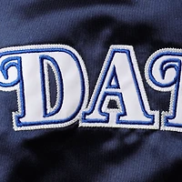 Youth Mitchell & Ness Navy Dallas Mavericks Hardwood Classics Satin Raglan Full-Snap Jacket