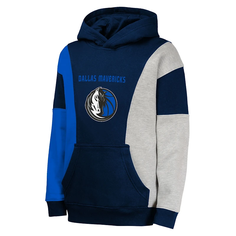 Youth  Navy Dallas Mavericks Ace the Hole Pullover Hoodie