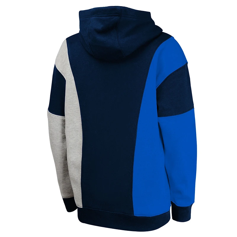 Youth  Navy Dallas Mavericks Ace the Hole Pullover Hoodie