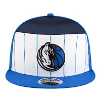 Youth New Era  White/Blue Dallas Mavericks 2025 NBA Tip Off Split Panel 9FIFTY Snapback Hat