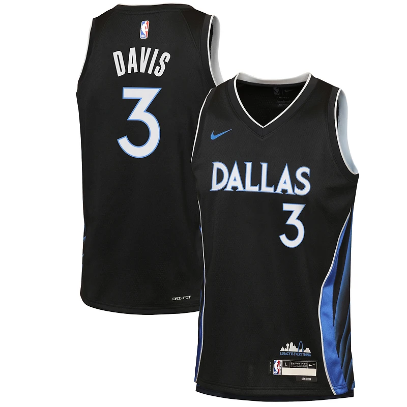 Maillot Swingman Nike Anthony Davis noir Dallas Mavericks édition City 2025/26 pour jeunes