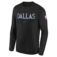 Maillot de match à manches longues Nike City Edition Dri-Fit Dallas Mavericks noir pour enfant (saison 2025/26).