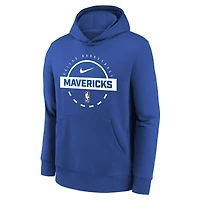 Youth Nike Blue Dallas Mavericks 2025/26 Club Fleece Practice Hoodie