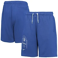 Youth Nike Blue Dallas Mavericks Courtside Club Fleece Shorts