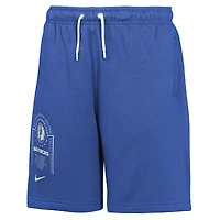Short en molleton Nike Courtside Club bleu Dallas Mavericks pour jeune