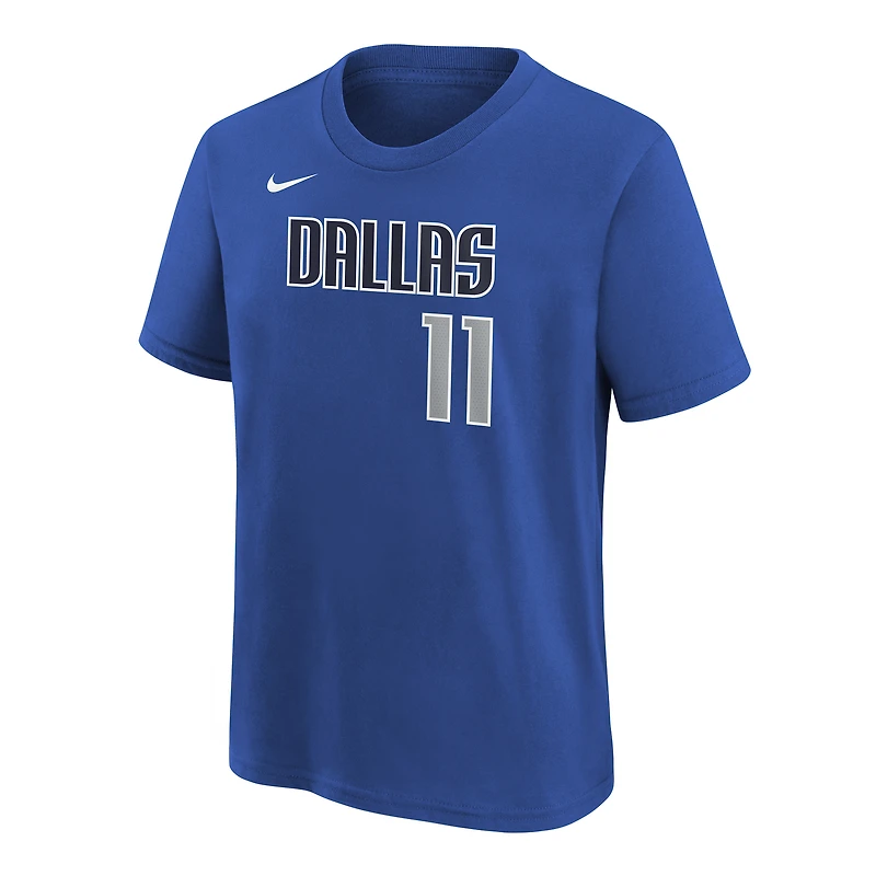 Youth Nike Kyrie Irving Blue Dallas Mavericks Icon Name & Number T-Shirt
